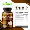 Cápsulas GriMed Lion's Mane para apoyo cognitivo y natural