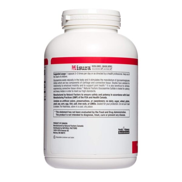 Cápsulas glucosamina sulfto natural factors en mano