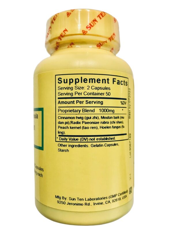 Cápsulas GUI Zhi Fu Ling Wan para salud femenina y circulación