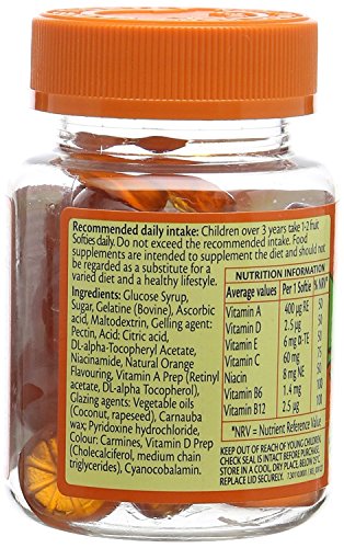 Cápsulas Haliborange Softies multivitamínicas de naranja