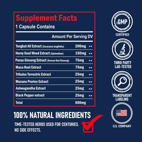 Cápsulas Hammer Extra para energía y resistencia masculina