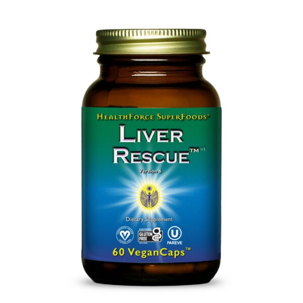 Cápsulas HealthForce Liver Rescue limpieza natural hígado