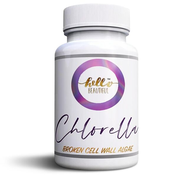 Cápsulas Hello Beautiful Clorela 500mg para cabello y piel