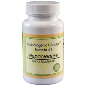 Frasco de cápsulas Hepacleanse con extractos naturales para el hígado