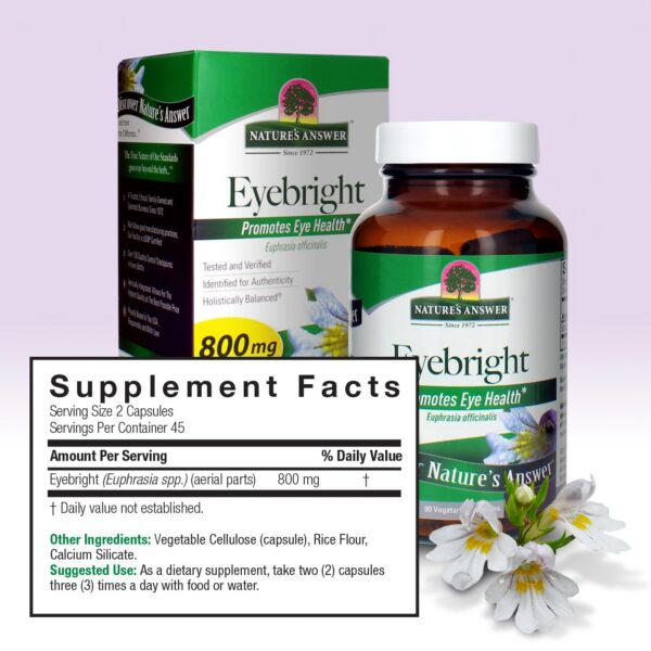 Version 1.0.0 Cápsulas Herbal Eyebright frasco abierto