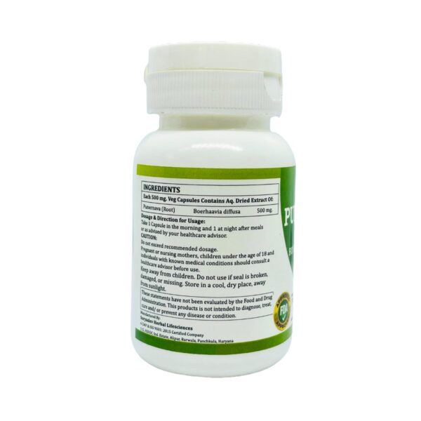 cápsulas herbal Punarnava suplemento natural bienestar