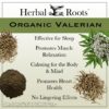 Cápsulas Herbal Roots valeriana pura orgánica presentación