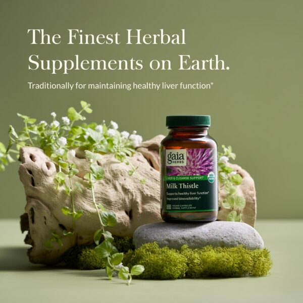 Cápsulas herbales para función hepática de Gaia Herbs