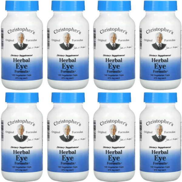 Capsulas herbales para ojos Dr. Christopher paquete de 8