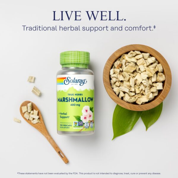 Cápsulas herbales SOLARAY para salud calmante y digestiva