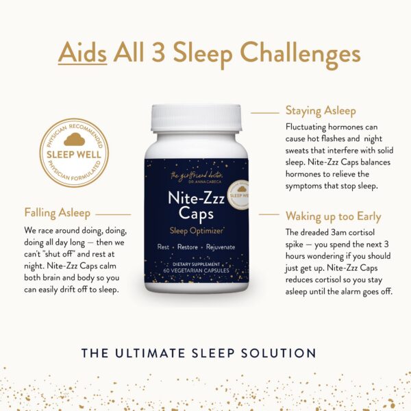 Capsulas herbales VIDAPURA Nite-Zzz para balance hormonal y descanso
