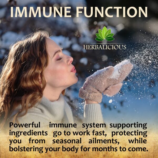 Version 1.0.0 Cápsulas HERBALICIOUS Quinina Immune Guard para alivio y bienestar