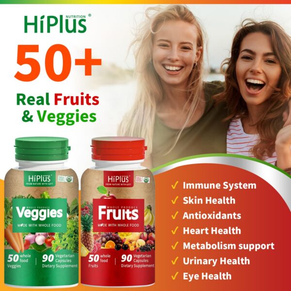 Cápsulas vegetales y de frutas HiPlus para energía