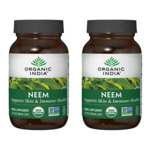 Cápsulas de hoja de neem orgánico Organic India
