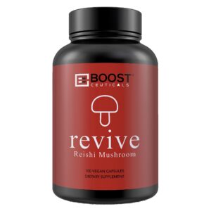 Cápsulas de hongo reishi BoostCeuticals suplemento vegano