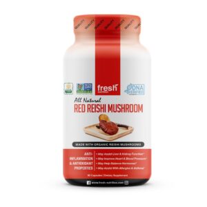 Version 1.0.0 Cápsulas de hongo Reishi Fresh Nutrition en envase