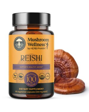 Cápsulas veganas de hongo reishi rojo orgánico 90 cuentas Herb Pharm