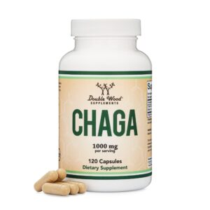 Cápsulas de hongos chaga orgánicos de Double Wood suplementación