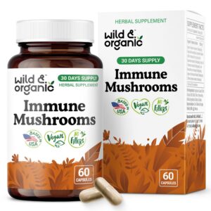 Version 1.0.0 Botella de cápsulas silvestres y orgánicas para apoyo inmunológico