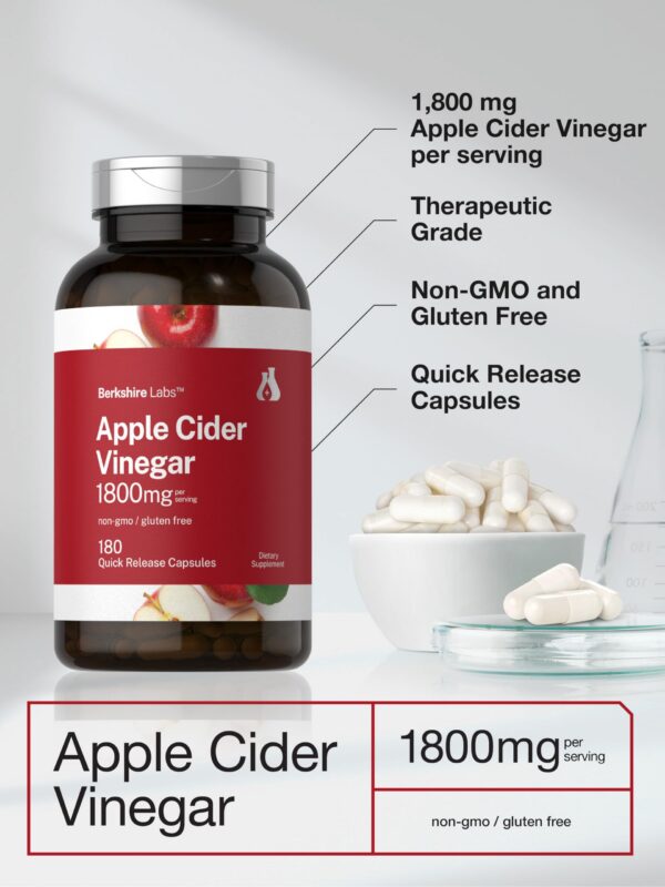 Cápsulas Horbaach vinagre de manzana fermentada 1800mg calidad