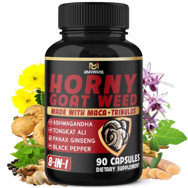Cápsulas Horny Goat Weed BMVINVOL para energía natural mujer