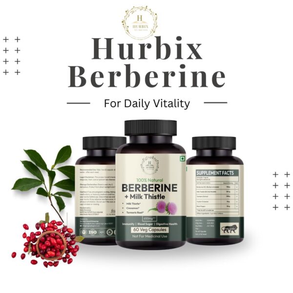 Cápsulas naturales Hurbix Berberina con cúrcuma y canela