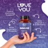 Cápsulas immune Love You con zinc y vitamina D3 en paquete