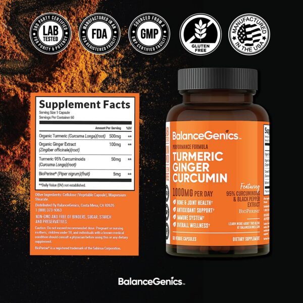 Cápsulas para inflamación y salud articular con curcuminoides