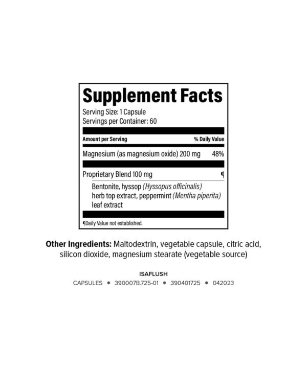 Cápsulas Isagenix IsaFlush para digestión y regularidad