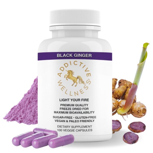 Cápsulas de jengibre negro tailandés para hombres energía y rendimiento