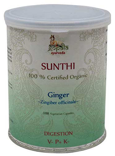 Cápsulas de jengibre orgánico SUNTHI paquete frontal