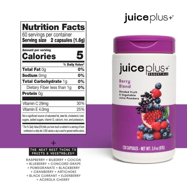 Cápsulas de Juice Plus+ Mezcla de Frutas y Verduras