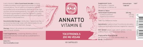 Cápsulas Kala Annatto vitamina e tocotrienoles sin contaminantes