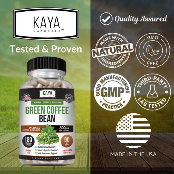 Capsulas Kaya Naturals café verde para bienestar diario