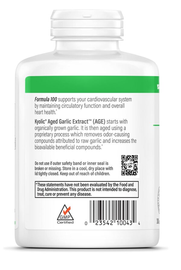 Cápsulas Kyolic ajo envejecido fórmula 100 sin olor