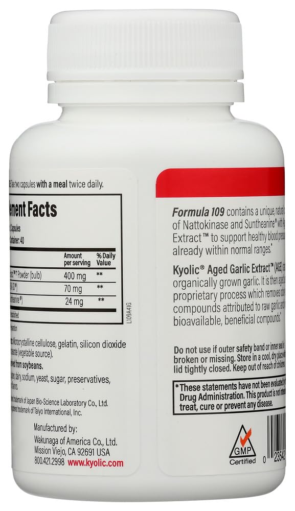 Presentación cápsulas Kyolic para salud cardiovascular