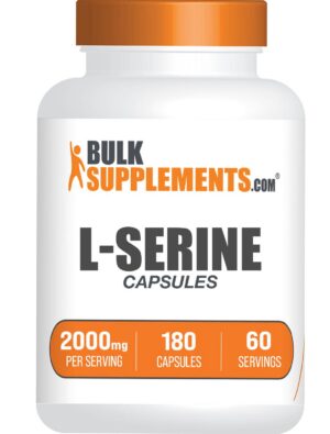 Cápsulas de L-Serina BulkSupplements para salud cognitiva