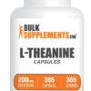 Cápsulas de L-Teanina 200mg en envase de BulkSupplements