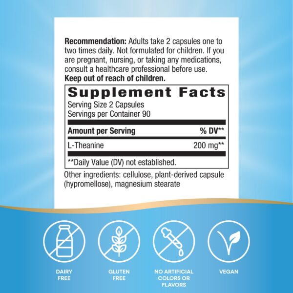 Cápsulas L-Teanina Nature's Way detalle