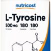 Cápsulas de L-Tirosina Nutricost para enfoque y rendimiento