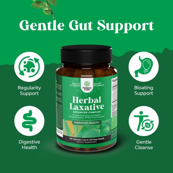 Cápsulas laxantes con hierbas y probióticos para salud digestiva