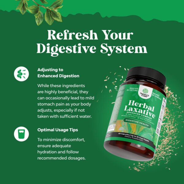 Capsulas laxantes con ingredientes naturales Natures Craft