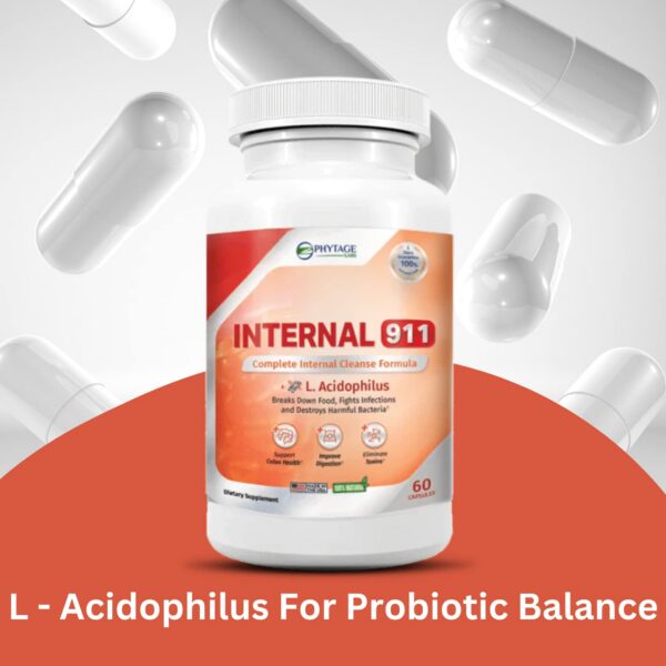 Cápsulas laxantes naturales Internal 911 para colon saludable