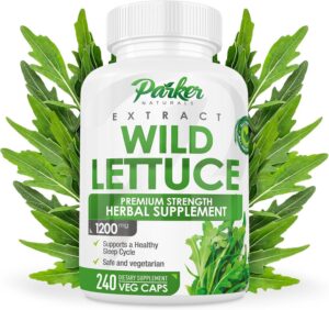 Cápsulas lechuga silvestre Parker Naturals suplemento sueño 1200mg