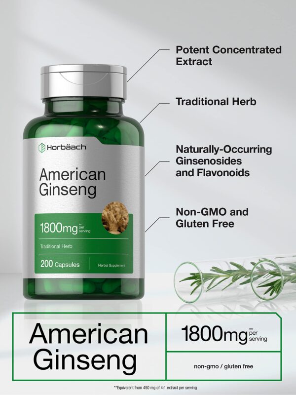 Cápsulas liberación rápida de ginseng americano Horbäach