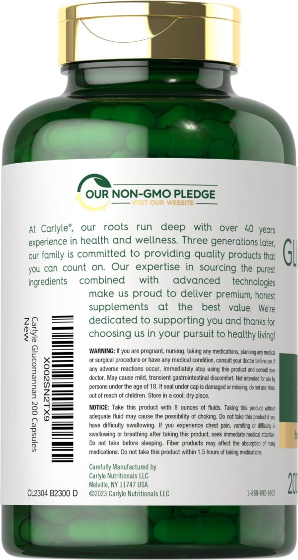 Cápsulas de liberación rápida glucomanano Carlyle