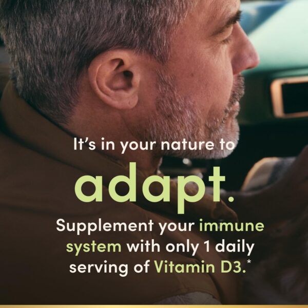 Cápsulas de liberación rápida vitamina D3 Nature's Bounty para salud ósea