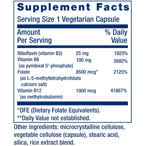 Version 1.0.0 Cápsulas de Life Extension Homocysteine Resist mostradas