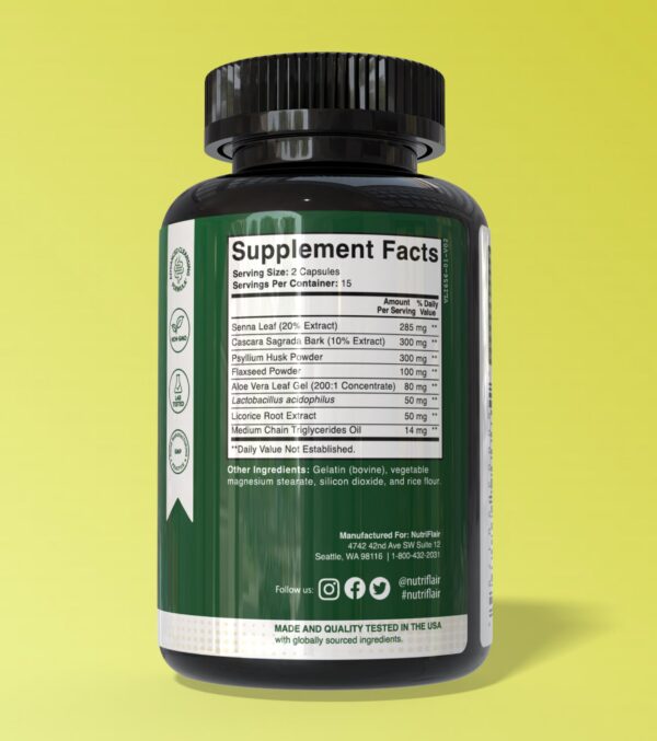 Cápsulas limpieza intestinal avanzada NutriFlair