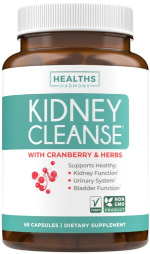 Cápsulas de limpieza renal con extracto de arándano.